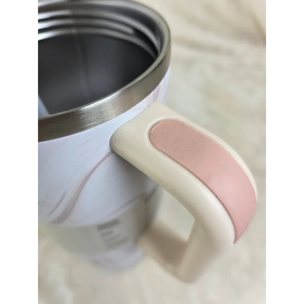 Authentic Stanley Quencher H2O Tumbler 40oz Rose Quartz‎ Swirl Insulated Cup - Picture 4 of 6